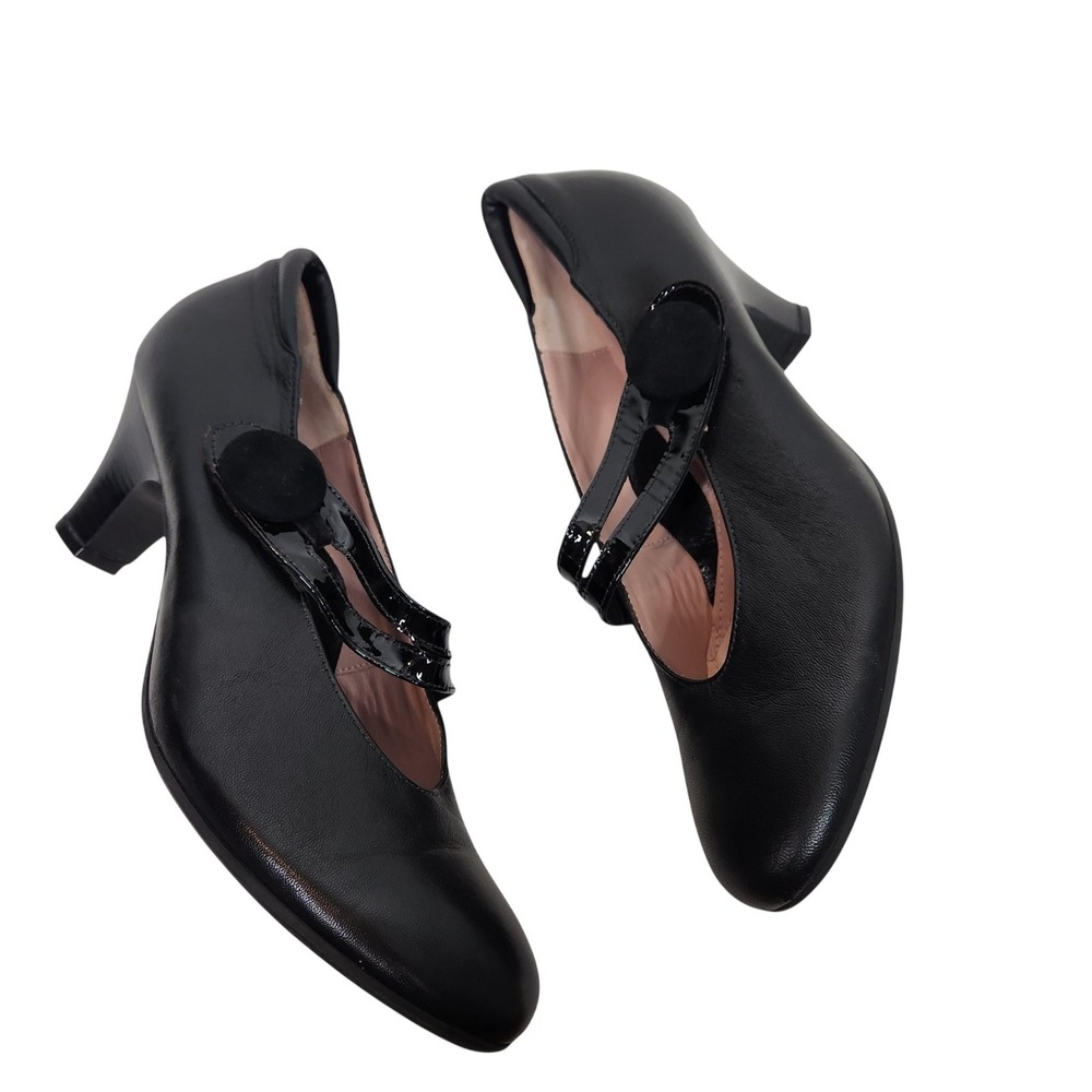 BeautiFeel 99730 Shoes Womens 10 40 Black Leather Patent Mary Jane Pumps